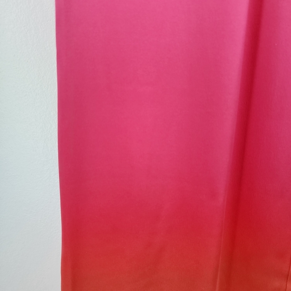 Badgley Mischka Women's 100% Mulberry Silk Ombre Wide Leg Lounge Pajama Pants - Picture 6 of 9